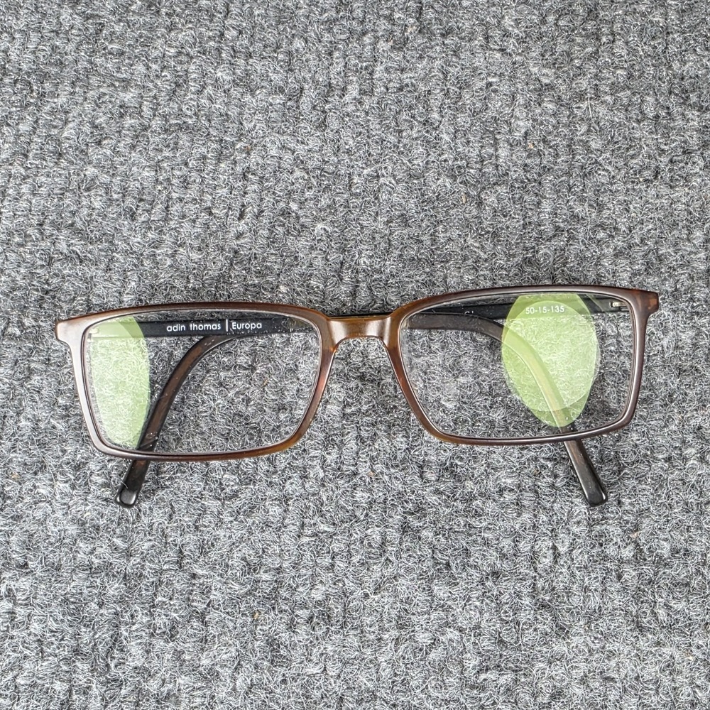 Europa ADIN THOMAS AT-338 Green Yellow Classic Square Eyeglasses Frames Only